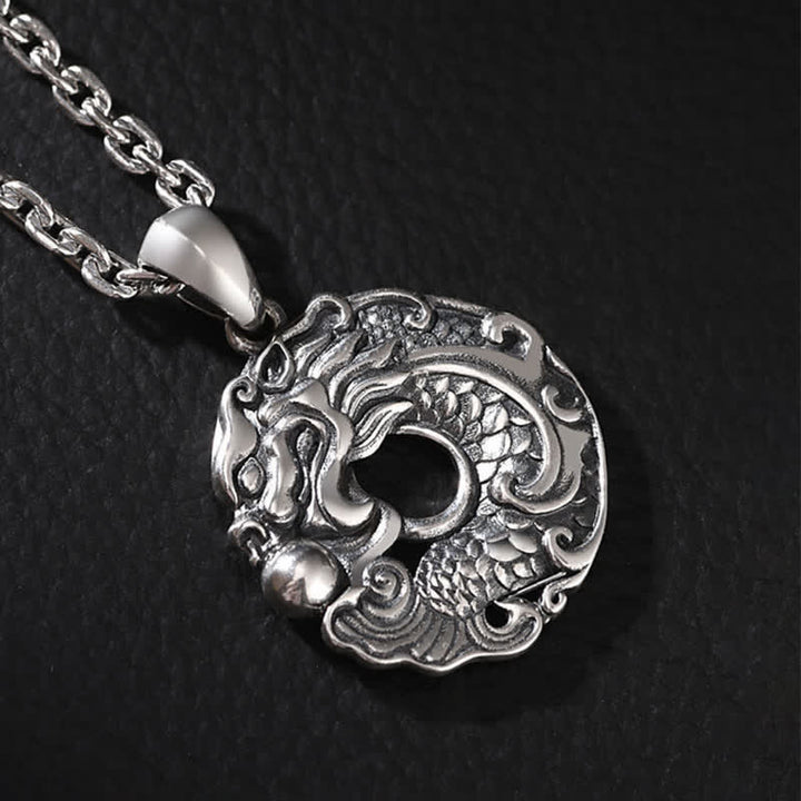 Colgante de collar de riqueza con hebilla de paz y dragón de pez Koi - image 10