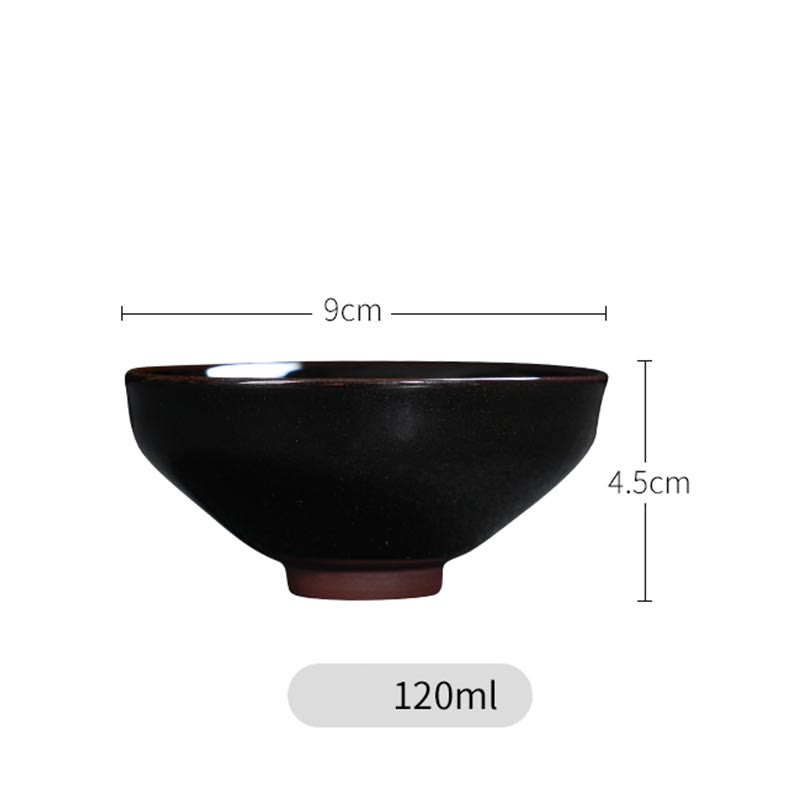 Buddha Stones, hoja de arce dorada, taza de té de cerámica china Jianzhan, tazón de taza de té Tenmoku Kung Fu