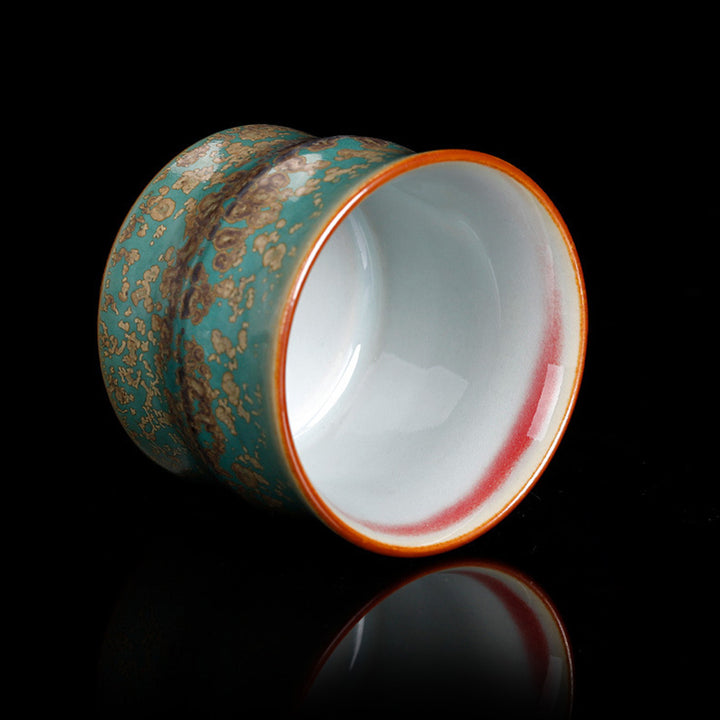 Taza de té de cerámica con diseño de bambú y cambio de horno de Buddha Stones , taza de té de Kung Fu