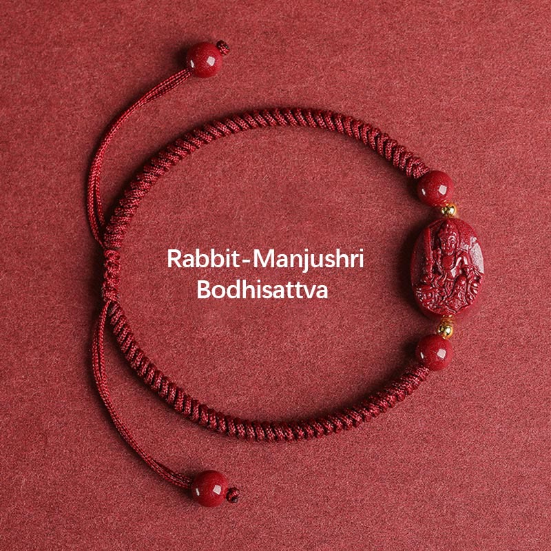 Pulsera de Buddha Stones del zodíaco chino, Buda natal, cinabrio, mantiene alejados a los malos espíritus