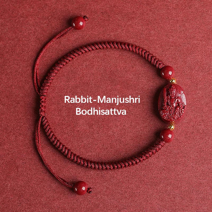 Pulsera de Buddha Stones del zodíaco chino, Buda natal, cinabrio, mantiene alejados a los malos espíritus