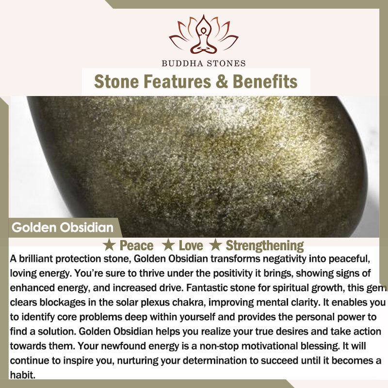 Buddha Stones para experimentar una inversión de la fortuna Pulsera de protección de obsidiana con brillo dorado de obsidiana arcoíris