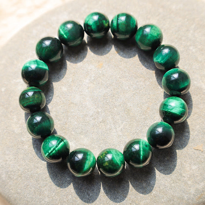 Pulsera de energía curativa para crecimiento de ojo de tigre con Buddha Stones