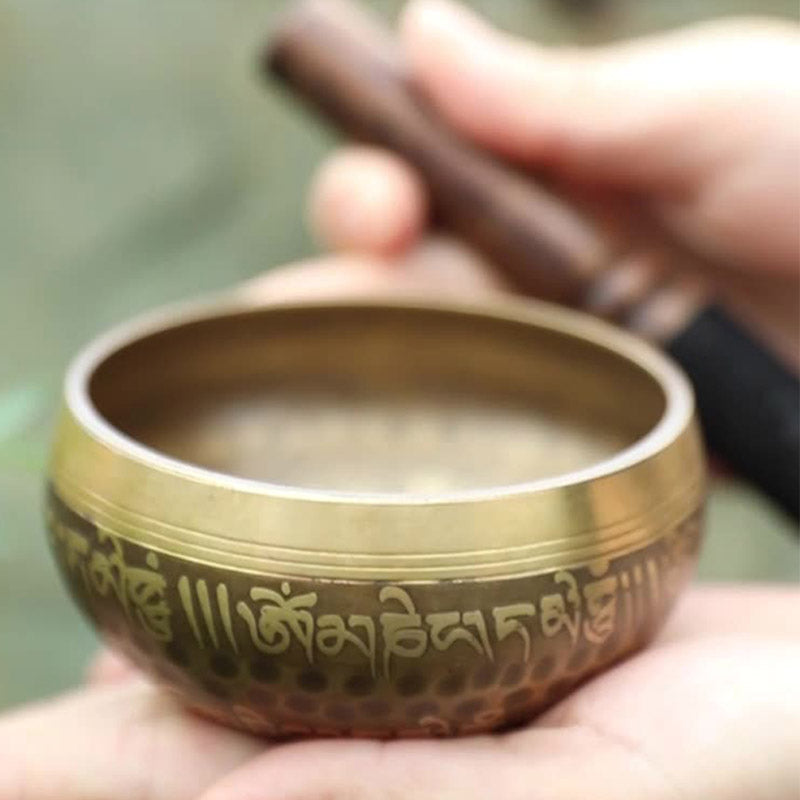 Cuenco de sonido tibetano hecho a mano para yoga y meditación, juego de cuencos tibetanos
