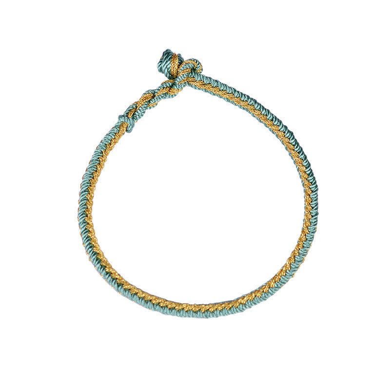 Pulsera de nudo de paz de ocho hilos hecha a mano con cuerda bicolor de Buddha Stones
