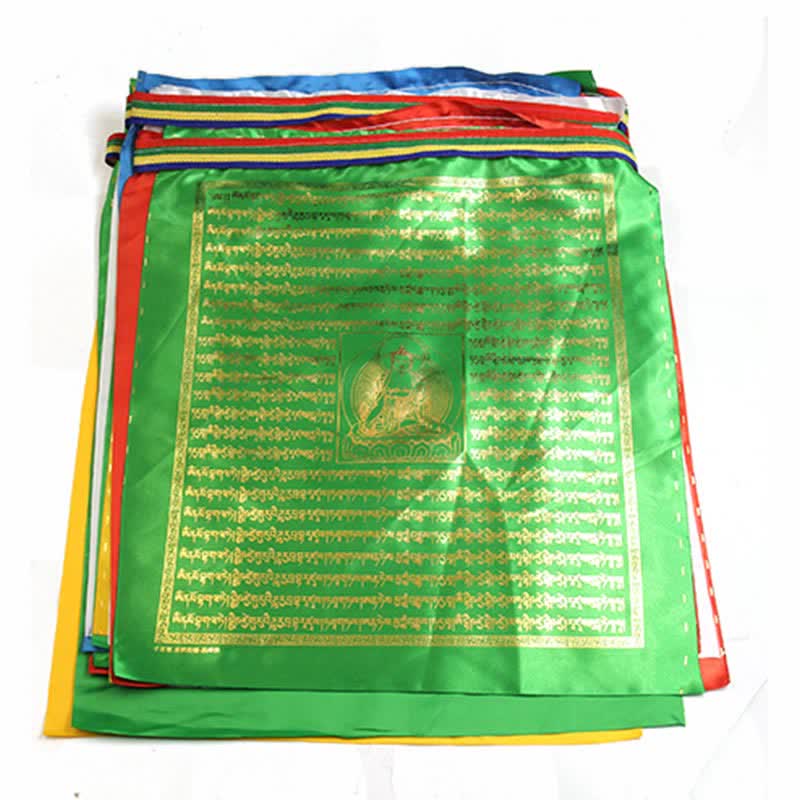 Bandera tibetana de oración al aire libre, 5 colores, caballo de viento, Buda, escrituras propicias
