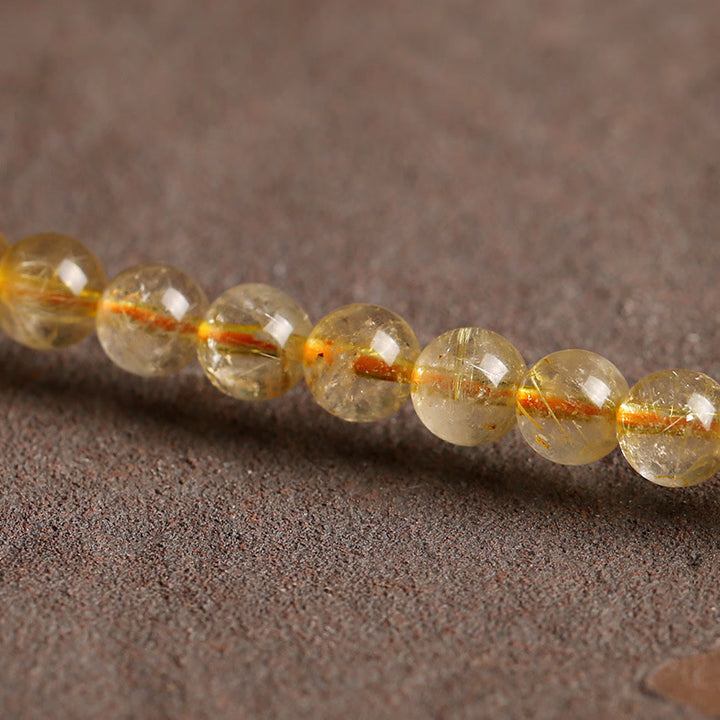 Pulsera de protección de la prosperidad con citrino natural de Buddha Stones