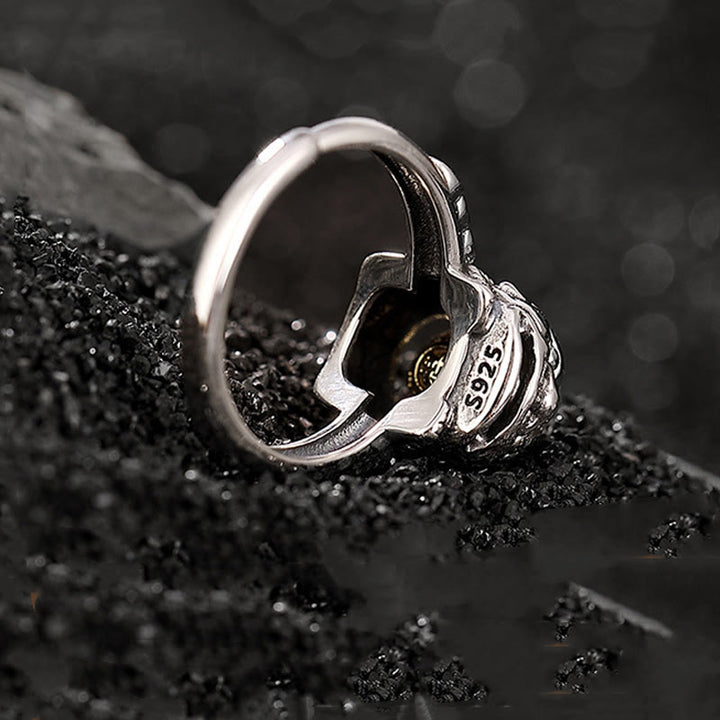 Anillo ajustable de plata de ley 925 con Buddha Stones PiXiu, moneda de cobre, riqueza - image 3