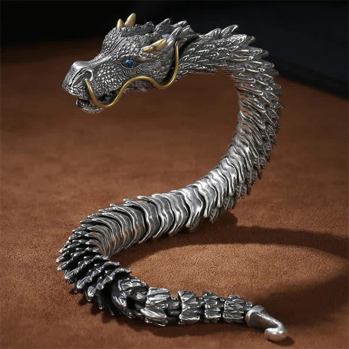 Pulsera de cadena de protección de la suerte con amuleto hecho a mano de dragón nórdico de Buddha Stones