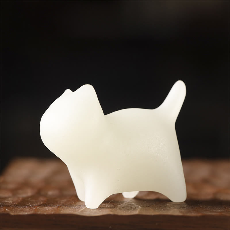 Buddha Stones, 2 uds., Mini gato lindo, piedra luminosa, gato de la suerte, decoración energética - image 1