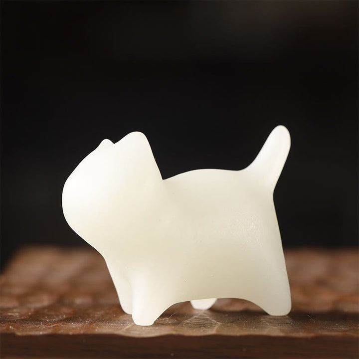 Buddha Stones, 2 uds., Mini gato lindo, piedra luminosa, gato de la suerte, decoración energética - image 1