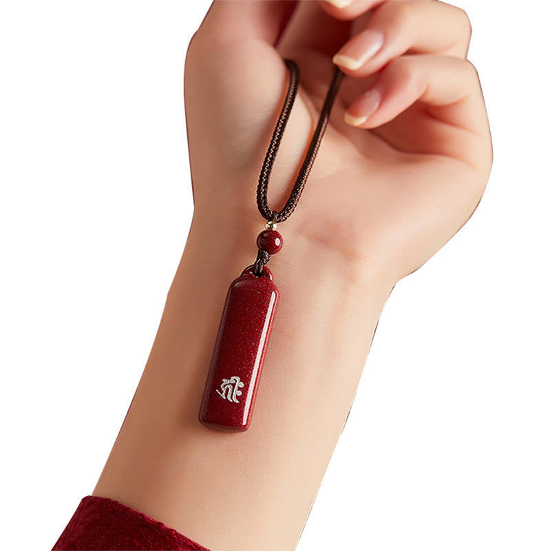 Colgante de collar de cadena de protección con amuleto de cinabrio de Buda natal del zodiaco chino - image 10