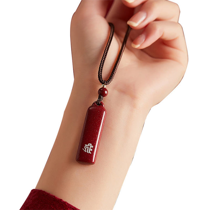 Colgante de collar de cadena de protección con amuleto de cinabrio de Buda natal del zodiaco chino - image 10