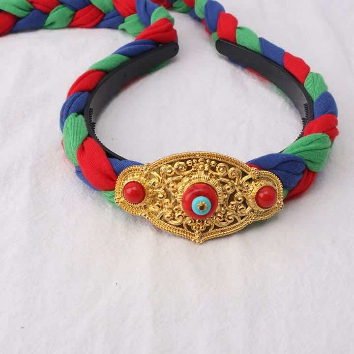 Accesorios para el cabello con cuentas de borlas coloridas tibetanas - image 6