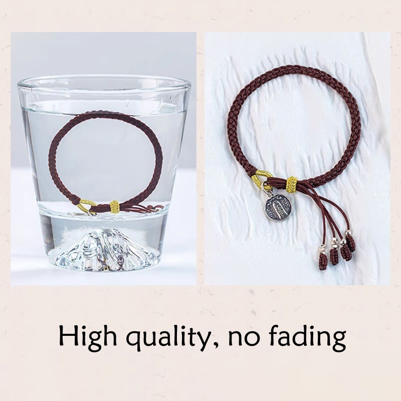 Pulsera trenzada de plata de ley 925 hecha a mano con Buddha Stones , cinco direcciones, dioses de la riqueza, protección de la suerte - image 12