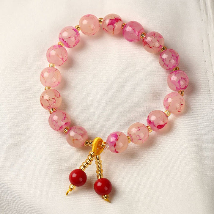 Pulsera de armonía con cuentas de cristal Liuli de Buddha Stones