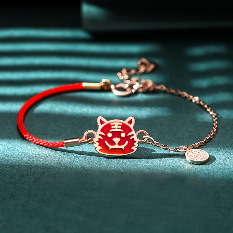 Pulsera de cadena de hilo rojo con protección de la suerte del zodiaco chino que cambia de color de Plata de Ley 925 con Buddha Stones - image 8