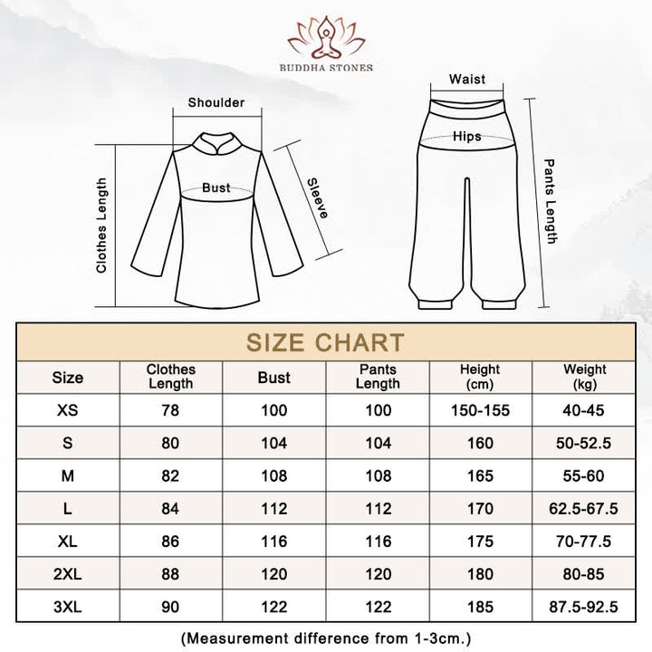Conjunto de ropa para mujer con Buddha Stones, nubes auspiciosas, gradiente de meditación, oración, espiritualidad, zen, tai chi y qigong.