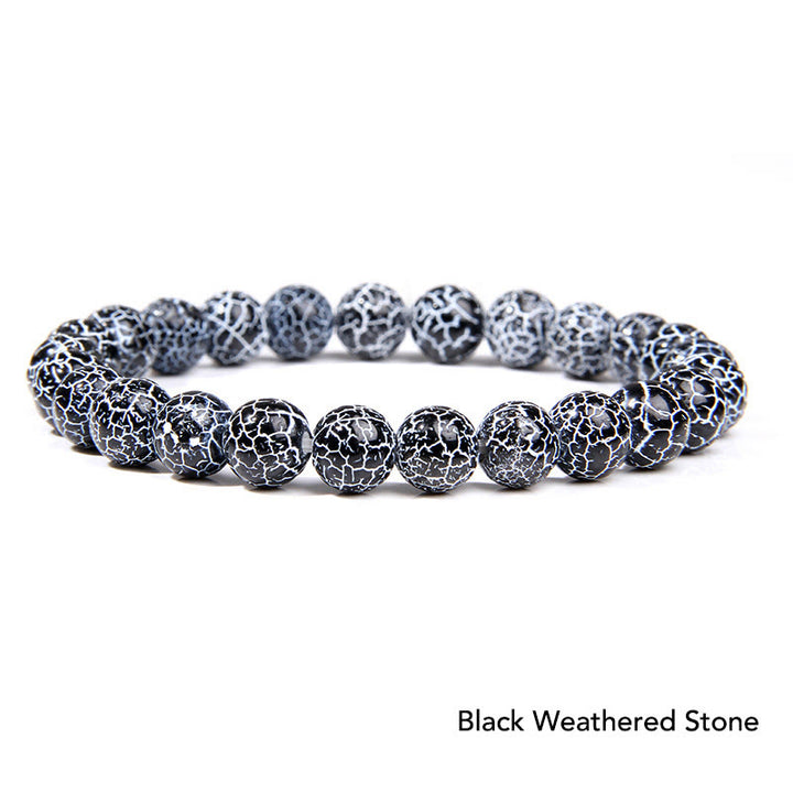 Pulsera con cuentas de equilibrio de cristal de piedra de ágata natural