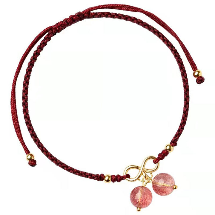 Pulsera positiva con cuentas fantasma, cuarzo fresa Natural, amatista, verde, Buddha Stones