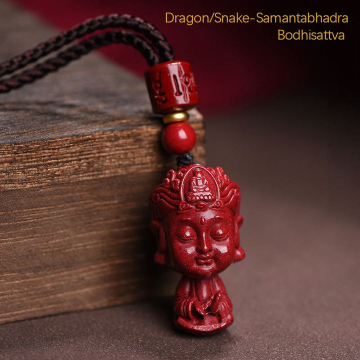 Buddha Stones zodiaco chino Buda Natal amuleto de cinabrio Natural mantener alejado los espíritus malignos COLLAR COLGANTE
