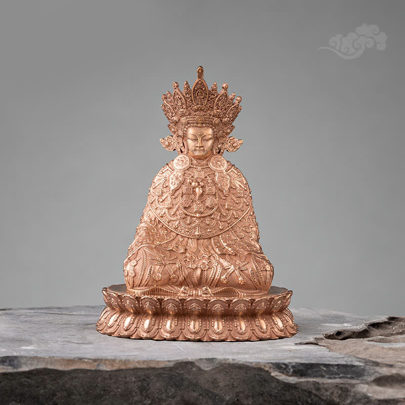 Estatua de cobre hecha a mano de la compasión de la estatuilla de Buda Shakyamuni Decoración - image 2