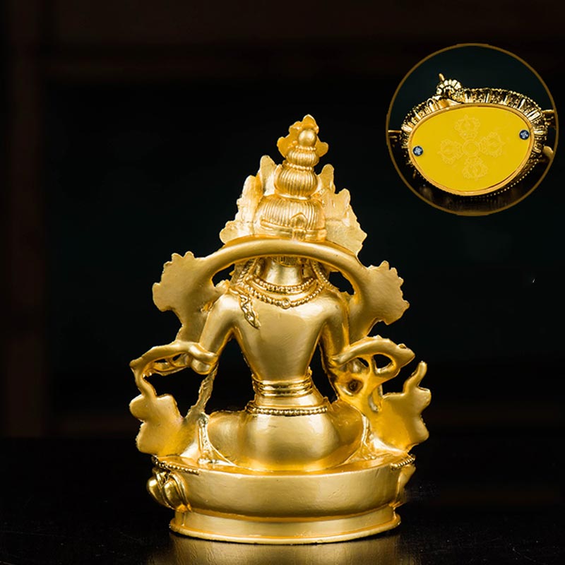 Decoración de estatua chapada en oro con protección de esperanza de Tara Blanca Bodhisattva - image 7