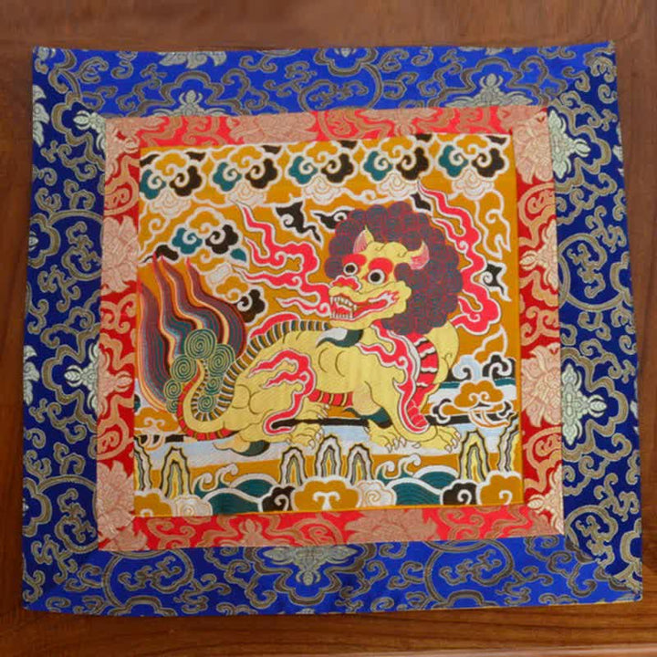 Estera de altar de oración Fengshui Kirin, estera con símbolo auspicioso para meditación curativa