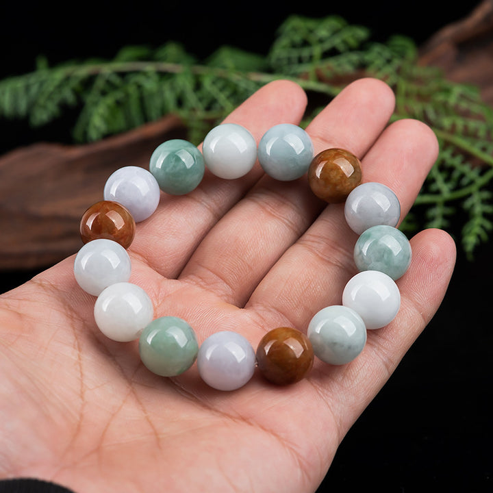 Pulsera de protección curativa de jade natural con Buddha Stones