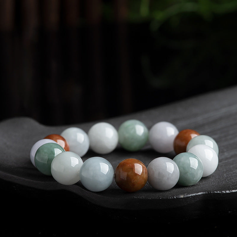 Pulsera de protección curativa de jade natural con Buddha Stones