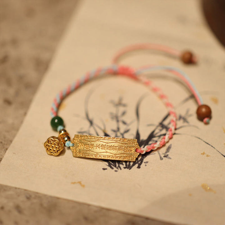 Pulsera trenzada con amuleto de la suerte, hecha a mano, en plata de ley 925 con Buddha Stones