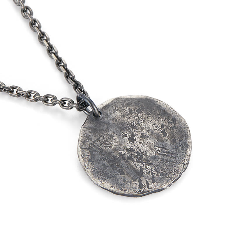 Collar con colgante de armonía con textura de martillo Yin Yang de plata de ley 990 con Buddha Stones - image 7