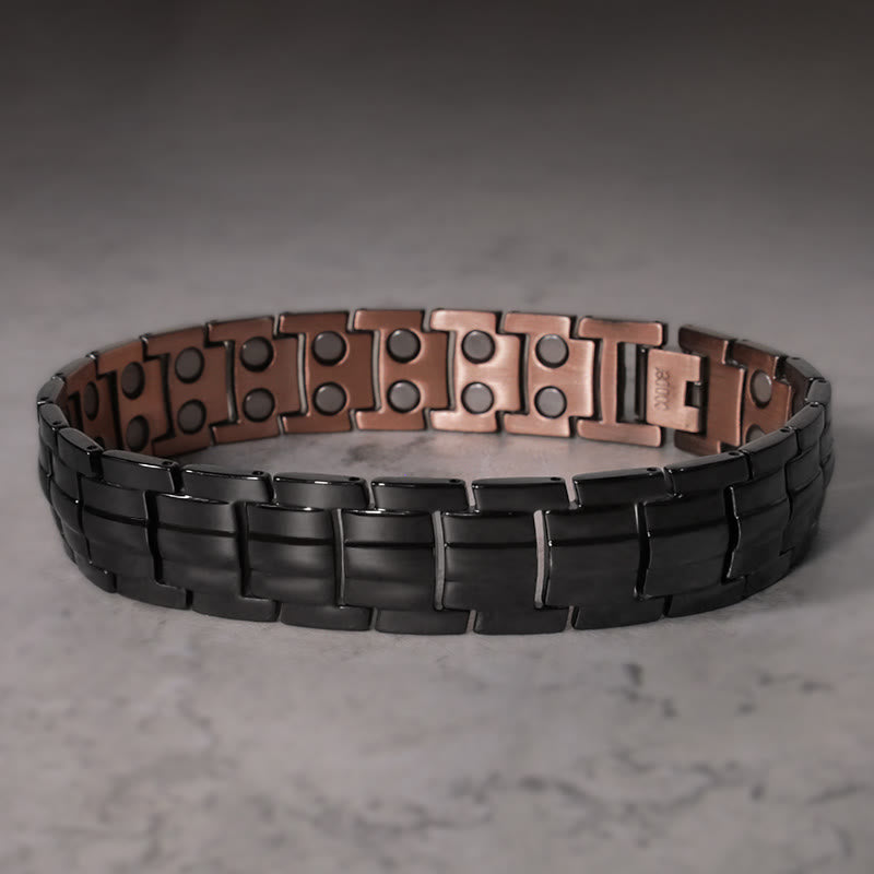 Brazalete de pulsera de cobre sólido magnético vintage - image 5