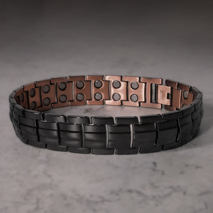 Brazalete de pulsera de cobre sólido magnético vintage - image 5