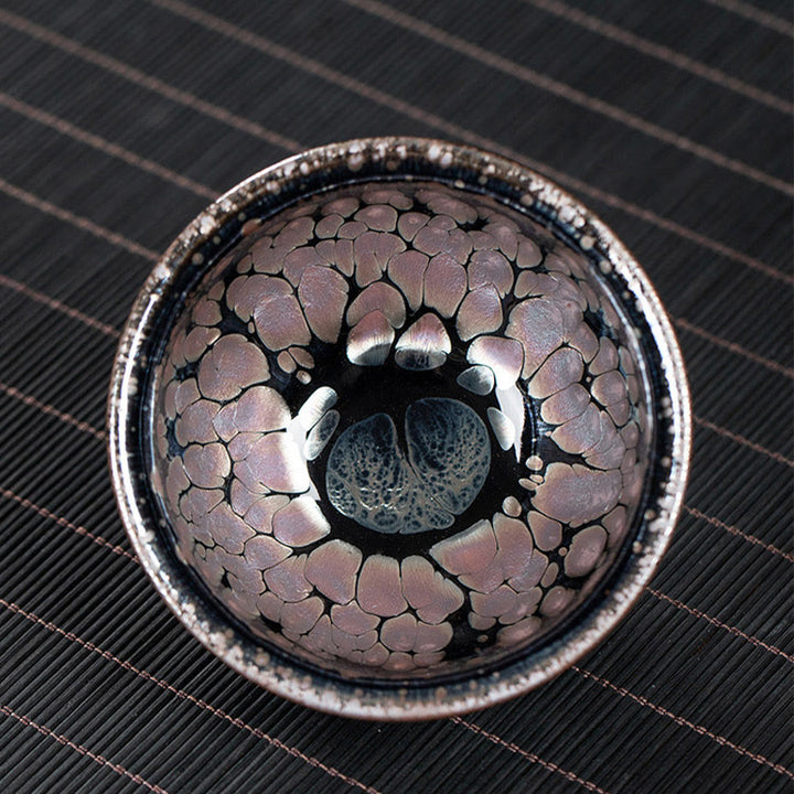 Buddha Stones hechas a mano, flores de cerezo, diseño de Sakura, taza de té de cerámica china Jianzhan, taza de té de Kung Fu