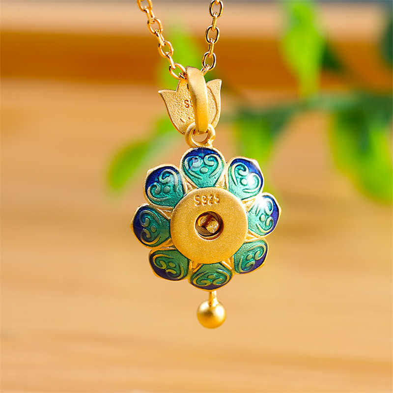 Colgante de plata de ley 925 con rueda de oración de loto del Tíbet y ágata roja - image 4