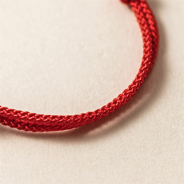 Pulsera de cuerda roja con Buddha Stones de plata de ley 925, Año del Dragón, fuerza de la suerte - image 4