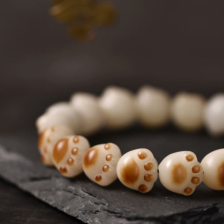 Pulsera de paz con semillas de Bodhi y garra de gato con Buddha Stones - image 11