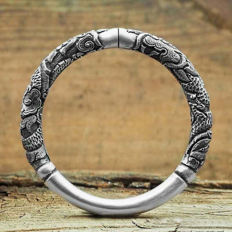 Brazalete ajustable con protección de la suerte de las nubes auspiciosas del dragón