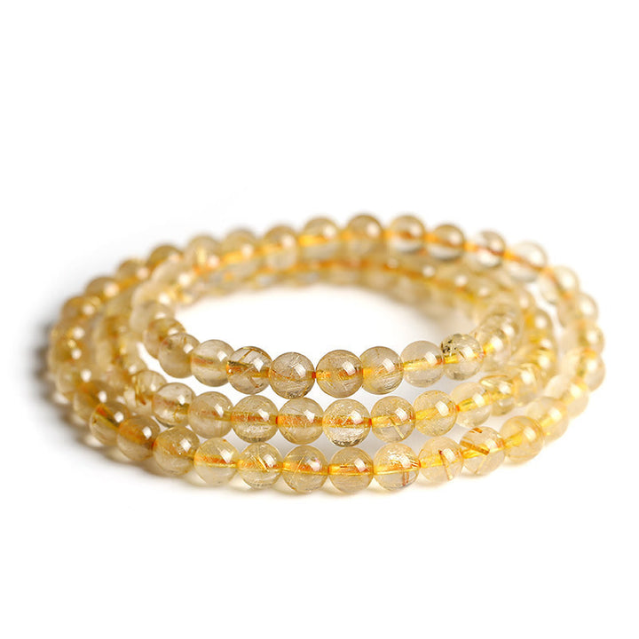 Pulsera de protección de la prosperidad con citrino natural de Buddha Stones