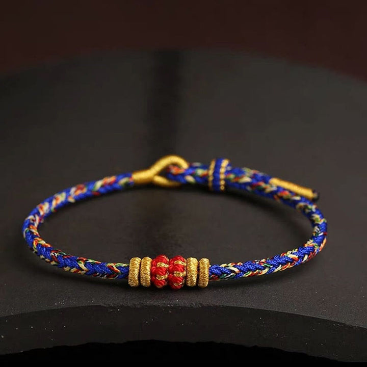 Pulsera trenzada de la suerte con nudo King Kong y cuerda colorida hecha a mano con Buddha Stones - image 12