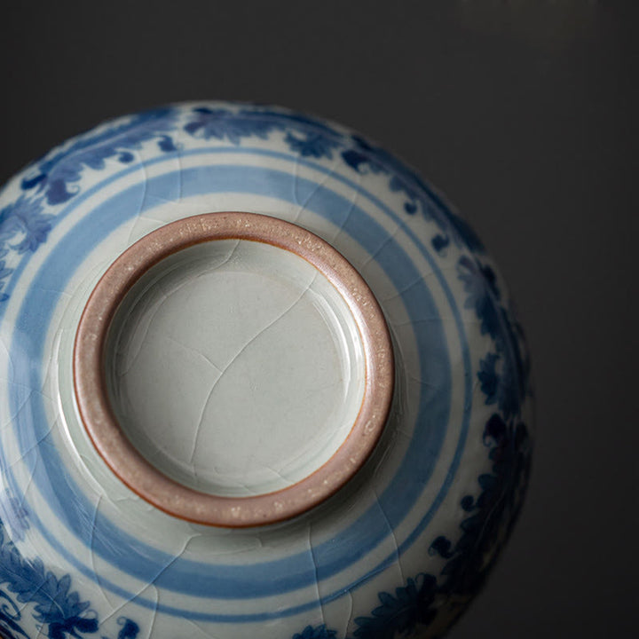 Taza de té de cerámica con Buddha Stones, paisaje de montaña, pabellón de orquídeas de loto, taza de té de Kung Fu