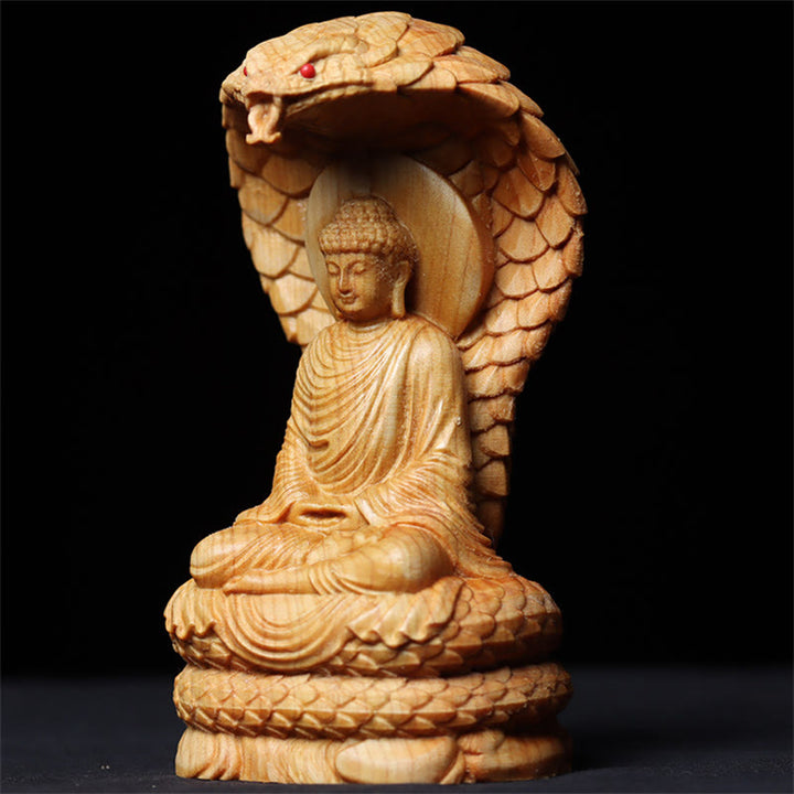 Buddha Stones hechas a mano Thuja Sutchuenensis madera Tathagata Buda proteger la decoración de los espíritus malignos