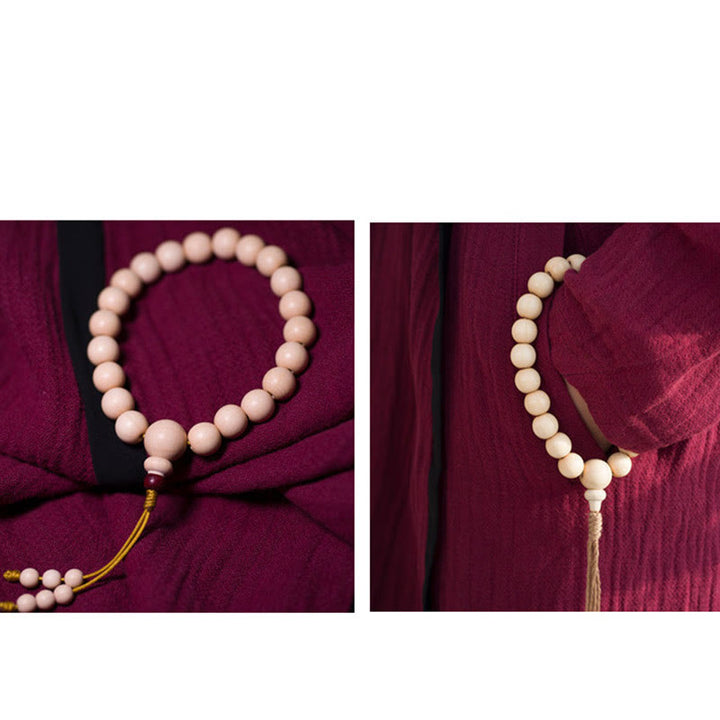 Buddha Stones Natural Abelia Biflora Madera Bendición Muñeca Mala