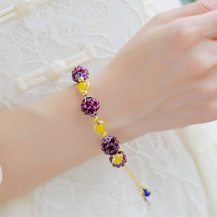 Pulsera Calm Granate Tibetano Buddha Stones