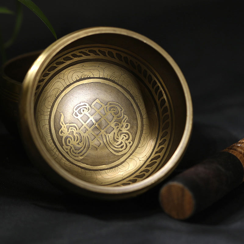 Cuenco con sonido de meditación tibetana con Buddha Stones hecho a mano para curación y atención plena, juego de cuencos para cantar