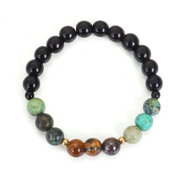108 cuentas Mala piedra natural ojo de tigre turquesa protección fuerza pulsera collar