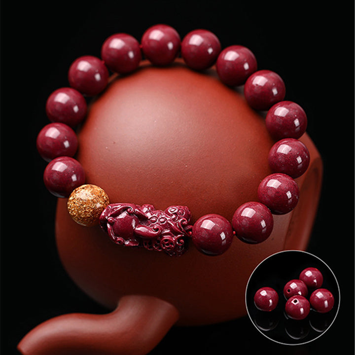 Pulsera Calma Pixiu Cinabrio Tibetano Buddha Stones