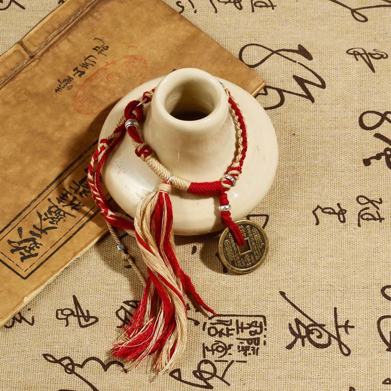 Pulsera trenzada hecha a mano con Buddha Stones, fantasmas de montaña, gastar dinero, riqueza y prosperidad