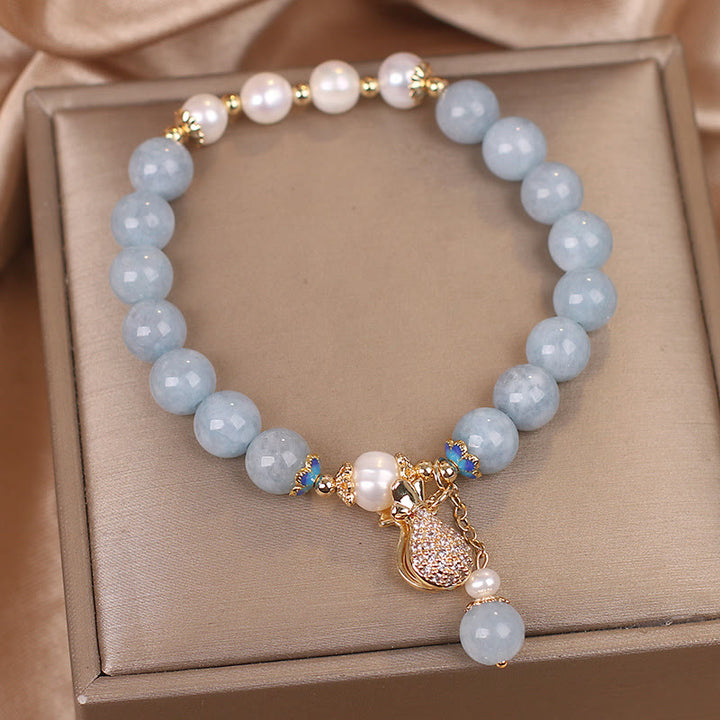 Pulsera con dijes para bolsa de dinero de la fortuna, Buddha Stones